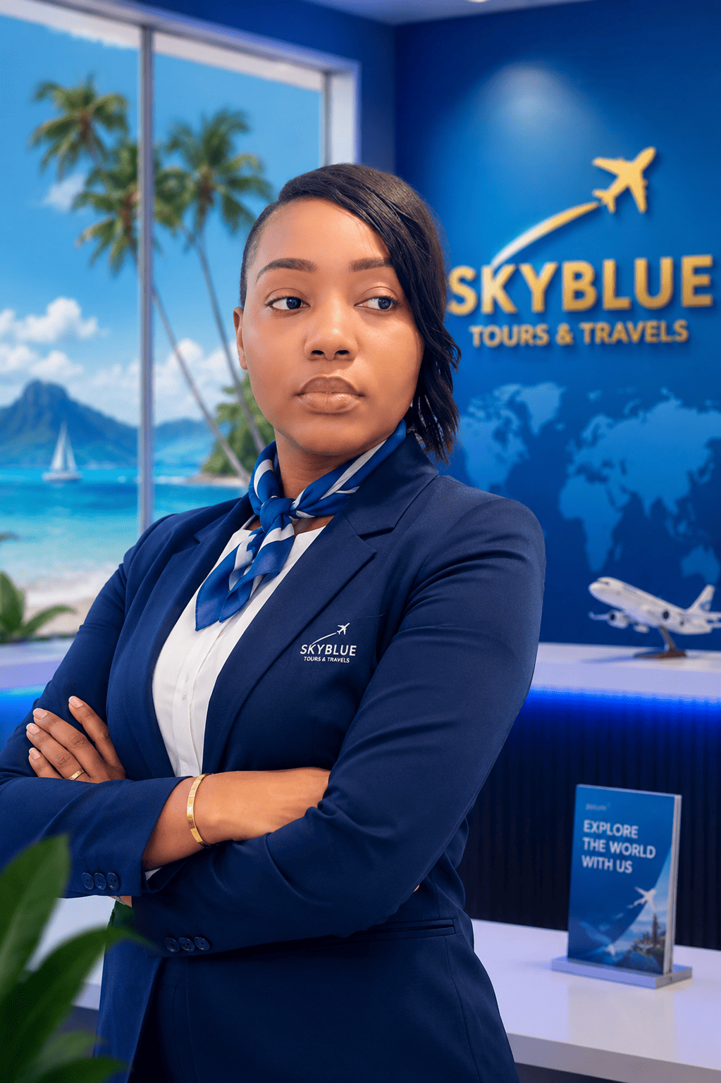 Divine Etula, CEO et fondatrice de l'agence de voyage SkyBlue Tours and Travels en RDC